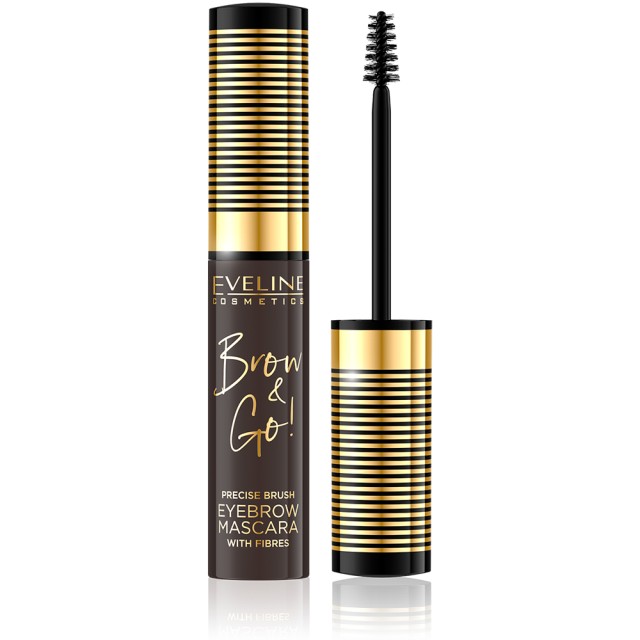 Rimel Sprancene cu Fibre \'Brow & Go\' Eveline Cosmetics, 02 Dark