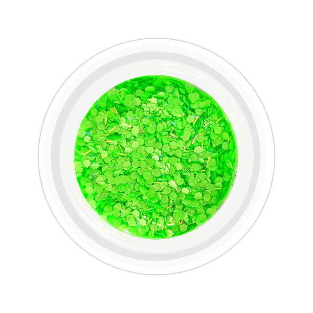 Paiete Unghii cu Holograme Neon Cod NH-05, Culoare Verde
