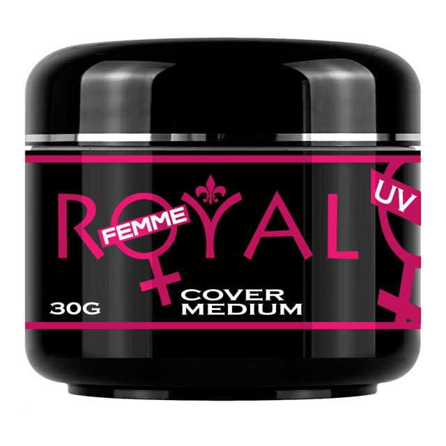 Gel UV Cover Medium Royal Femme, Camuflaj Constructie, 30 ml.