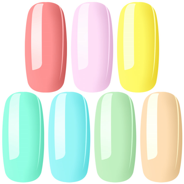 Set Geluri Color Exclusive Nails Breeze Pastel 7 Culori Diferite