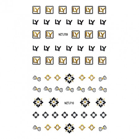 Stickere Unghii 6 Seturi - Abțibilde Colorate Unghii ( MZTJ705 - MZTJ706 - MZTJ709 - MZTJ710 - MZTJ713 - MZTJ714)