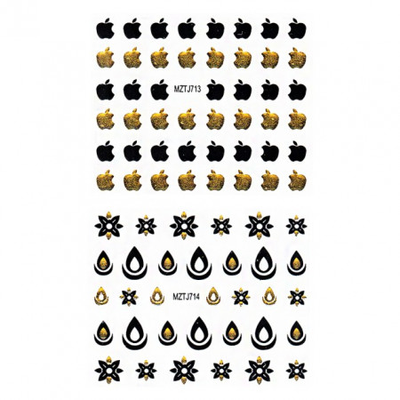 Stickere Unghii 6 Seturi - Abțibilde Colorate Unghii ( MZTJ705 - MZTJ706 - MZTJ709 - MZTJ710 - MZTJ713 - MZTJ714)