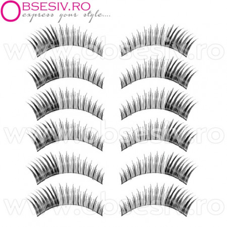 Gene False Banda, Oranjollie Professional, Set 6 Perechi Gene, Cod F22, Gene False din Par Natural Uman