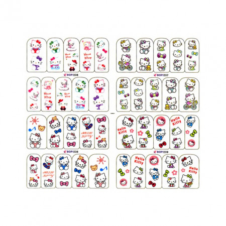 Abţibilde pe Bază de Apă (4 seturi) BOP/236 - BOP/239 (Abtibilduri Unghii - Tatuaje Unghii - Nail Stickere - Water Nail Art)