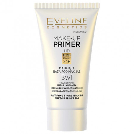 Primer Machiaj 3in1 Mattifying & Pore Reducing Eveline Cosmetics 30 ml