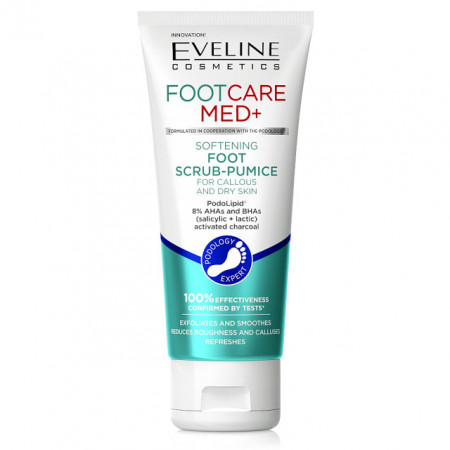 Crema Scrub Picioare pentru Calusuri si Piele Uscata FootCare Med+ Eveline Cosmetics