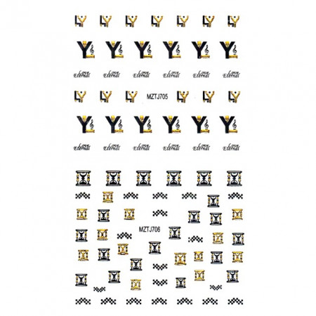 Stickere Unghii 6 Seturi - Abțibilde Colorate Unghii ( MZTJ705 - MZTJ706 - MZTJ709 - MZTJ710 - MZTJ713 - MZTJ714)