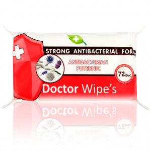 Servetele Antibacteriene Maini cu Alcool si Chlorhexidine Doctor Wipe's 72 Buc