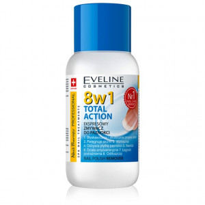 Acetona Unghii Total Action 8 in 1 Eveline Cosmetics, 150 ml