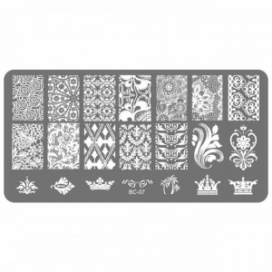Matrita Metalica Gravata in Profunzime, Cod BC-07, Placa Stampila Unghii