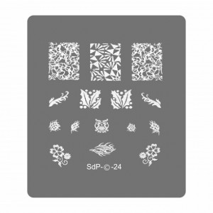 Matrita Metalica Gravata in Profunzime, Cod SdP-24, Placa Stampila Unghii