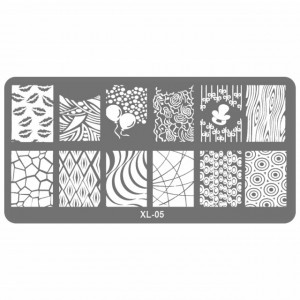 Matrita Unghii Metalica, Cod XL-05, Stampile Unghii Gravate Adanc