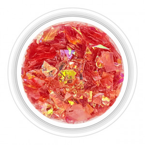 Paiete Unghii Efect de Gheata Culoare Rosu Rose, Cod PG-RR