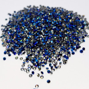 Pietricele Unghii Tip Swarovski, Pixili, Diam. 1mm, 1440 buc, Albastru