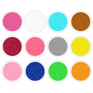 Set Sclipici Unghii Clasic 12 Culori Cod SSC-12, Accesorii Nail Art
