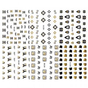 Stickere Unghii 6 Seturi - Abțibilde Colorate Unghii ( MZTJ705 - MZTJ706 - MZTJ709 - MZTJ710 - MZTJ713 - MZTJ714)