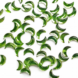 Strasuri Unghii Pietricele Semiluna Culoare Verde, Pietre Decorative Manichiura