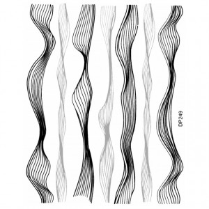 Abtibilde Unghii cu Motive Decorative Lineare DP249, Stickere Unghii