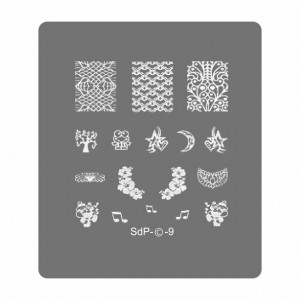 Matrita Metalica Gravata in Profunzime, Cod SdP-09, Placa Stampila Unghii