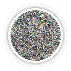 Sclipici Unghii Clasic Culoare Argintiu Multicolor Cod SC-54