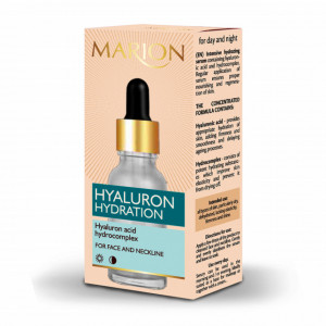 Ser Hidratare Intensa cu Acid Hialuronic si Hidrocomplex pentru Fata si Gat, Marion
