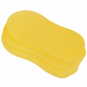 Slapi Unica Folosinta Pedichiura, Set 12 Perechi, Culoare Galben