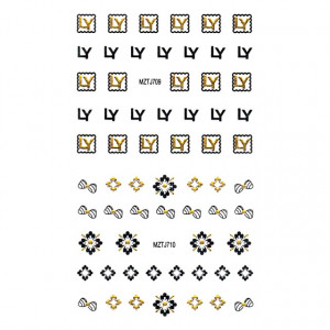 Stickere Unghii 6 Seturi - Abțibilde Colorate Unghii ( MZTJ705 - MZTJ706 - MZTJ709 - MZTJ710 - MZTJ713 - MZTJ714)