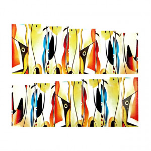 Stickere Unghii pe Bază de Apă (ABSTRACT), Cod LR-2093 (Abtibilduri Unghii - Tatuaje Unghii - Nail Stickere - Water Nail Art)