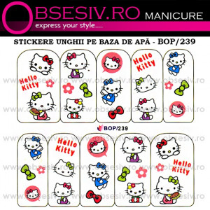 Abţibilde pe Bază de Apă (4 seturi) BOP/236 - BOP/239 (Abtibilduri Unghii - Tatuaje Unghii - Nail Stickere - Water Nail Art)