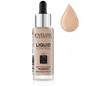 Fond De Ten Eveline Cosmetics Liquid Control, 030 Sand Beige
