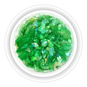 Paiete Unghii Efect de Gheata Culoare Verde Crom, Cod PG-VC 11