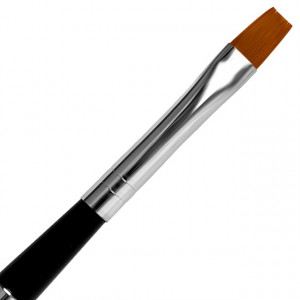 Pensula Gel Unghii Nr 6, Maner si Capac Metalic Negru