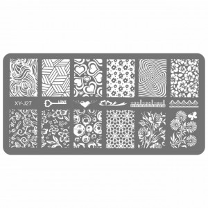 Stampile Unghii, Suport Metalic, XY-J27, Matrite Unghii Gravate Adanc