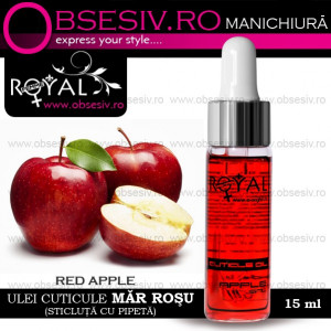 Ulei Cuticule Mar Rosu, Royal Femme Apple Red, 15 ml.