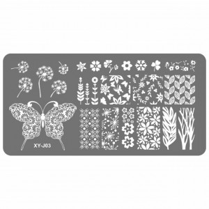 Stampile Unghii, Suport Metalic, XY-J03, Matrite Unghii Gravate Adanc