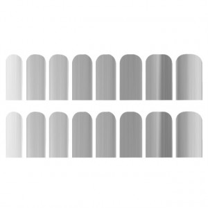 Abtibilde Unghia Intreaga 16 Buc, Silver, Stickere Unghii