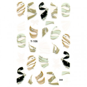 Abtibilde Unghii cu Motive Decorative Ornamentale Y-106