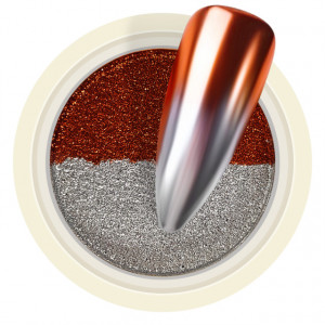 Pigment Pudra Chrome Dual Color, Culori Argintiu Visiniu