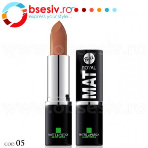 Ruj Pigmentat Mat Cu Aloe Vera, Cod B-05, Producator Bell, Gama Royal MAT, Rujuri Profesionale Make-Up