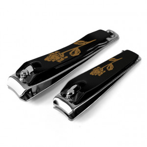Set Unghiera cu Pila pentru Manichiura si Pedichiura 'Black Rose', 2 Buc
