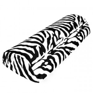 Suport Maini Manichiura Material Usor Plusat Model Zebra, Husa cu Fermoar