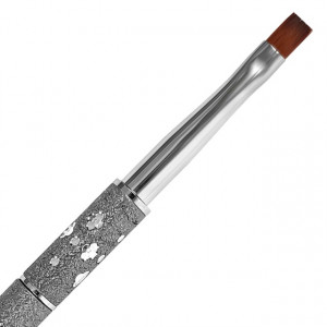 Pensula Gel Unghii, No 6, Maner si Capac Argintiu, Brand Fasio