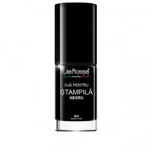 Lac Special Stampile Unghii Negru, Lila Rossa, 6ml