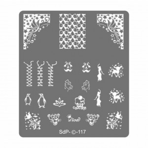Matrita Metalica Gravata in Profunzime, Cod SdP-117, Placa Stampila Unghii