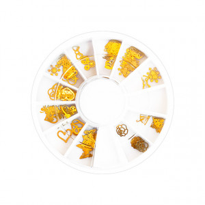 Decor Metalic Unghii Marimi si Forme Diferite, Disc Nail Art