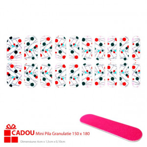 Abtibilde Unghii JY 194, Stickere Manichiura 20 Buc. + Cadou Mini Pila