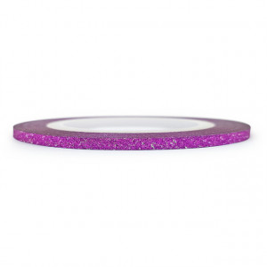 Banda Adeziva Decor Unghii cu Sclipici Fuchsia Latime 1mm