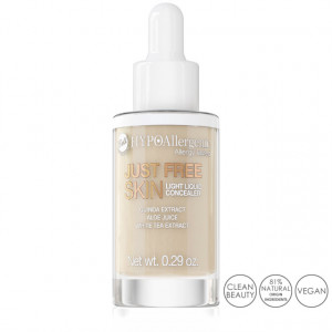 Fond de Ten Anticearcan Lichid Hipoalergenic Just Free Skin, 01 Ivory Bell Cosmetics