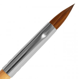 Pensula Acril Unghii, Nr 10, Fasio, Maner Lemn Natur