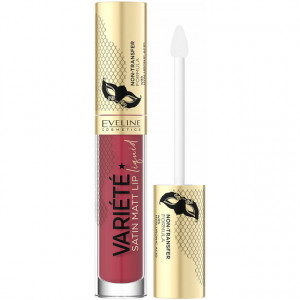 Ruj Lichid de Buze Satin Matt Lip Liquid Eveline Cosmetics, Strawberry Cocktail No 06